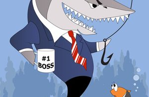 Business shark is a good boss